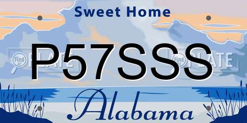 P57SSS Alabama License Plate