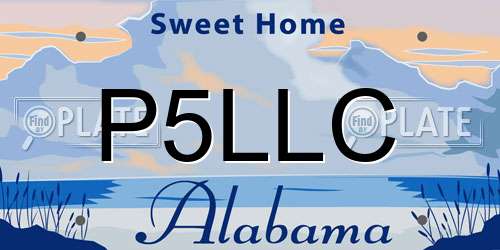 P5LLC Alabama License Plate