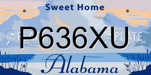 P636XU Alabama License Plate