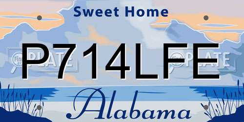 P714LFE Alabama License Plate