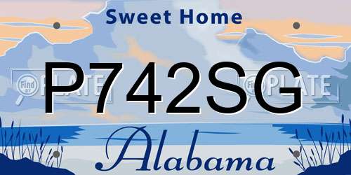 P742SG Alabama License Plate