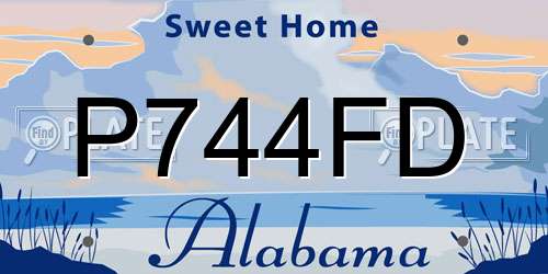 P744FD Alabama License Plate