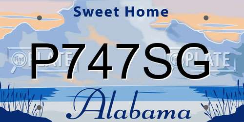 P747SG Alabama License Plate