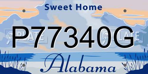 P77340G Alabama License Plate