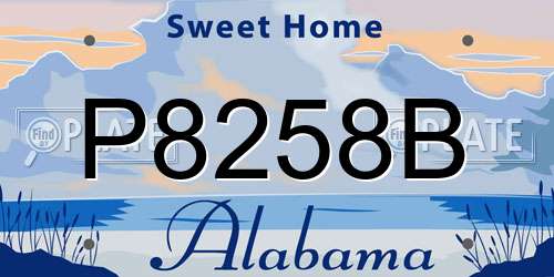 P8258B Alabama License Plate