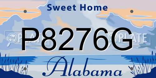 P8276G Alabama License Plate