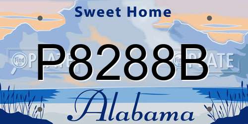 P8288B Alabama License Plate