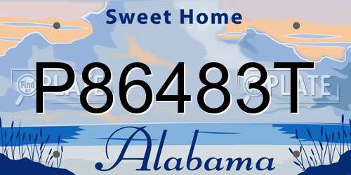 P86483T Alabama License Plate