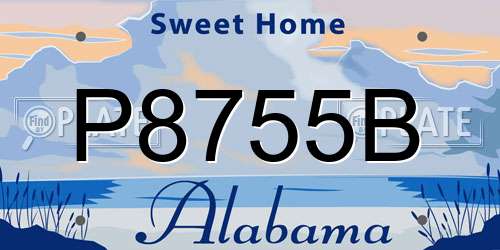P8755B Alabama License Plate