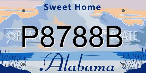P8788B Alabama License Plate