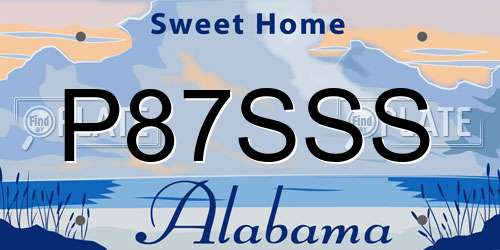 P87SSS Alabama License Plate