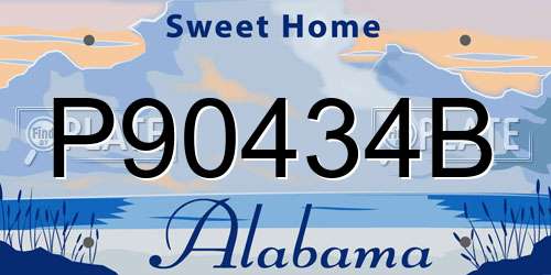 P90434B Alabama License Plate