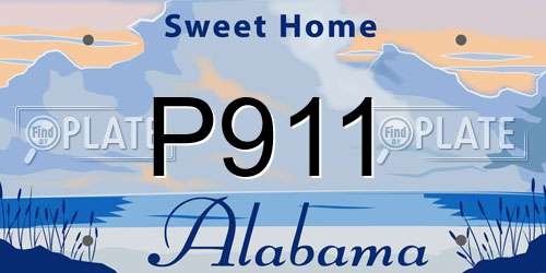 P911 Alabama License Plate