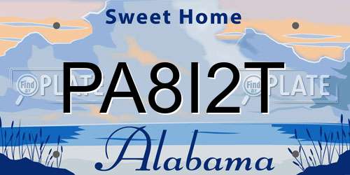PA8I2T Alabama License Plate
