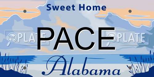 PACE Alabama License Plate