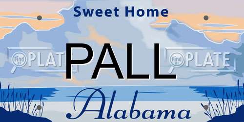 PALL Alabama License Plate