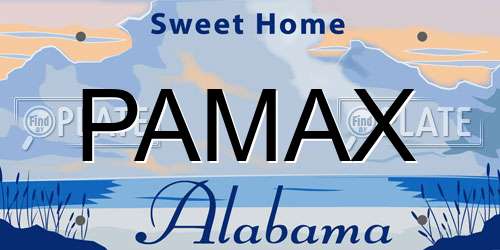 PAMAX Alabama License Plate