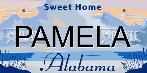 PAMELA Alabama License Plate