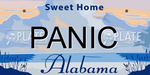 PANIC Alabama License Plate