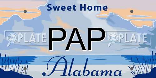 PAP Alabama License Plate