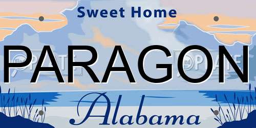 PARAGON Alabama License Plate