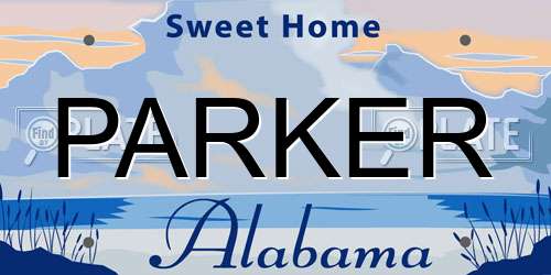 PARKER Alabama License Plate