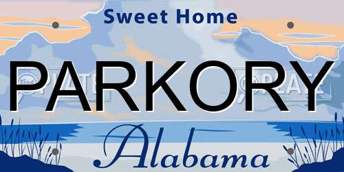 PARKORY Alabama License Plate