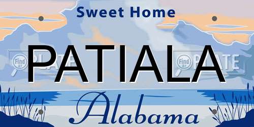PATIALA Alabama License Plate