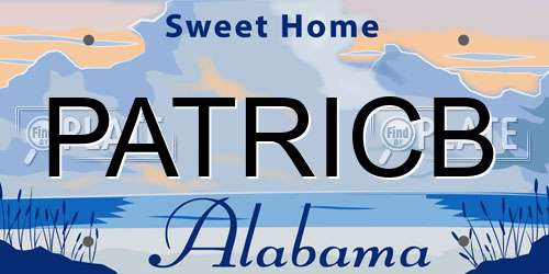 PATRICB Alabama License Plate