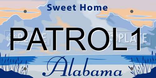 PATROL1 Alabama License Plate