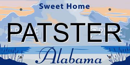 PATSTER Alabama License Plate