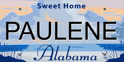 PAULENE Alabama License Plate
