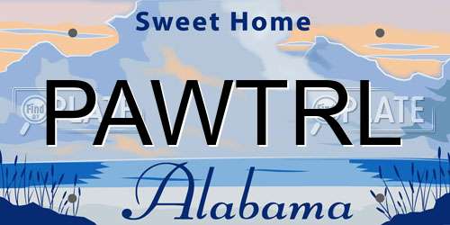 PAWTRL Alabama License Plate