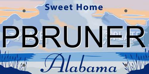PBRUNER Alabama License Plate