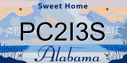 PC2I3S Alabama License Plate
