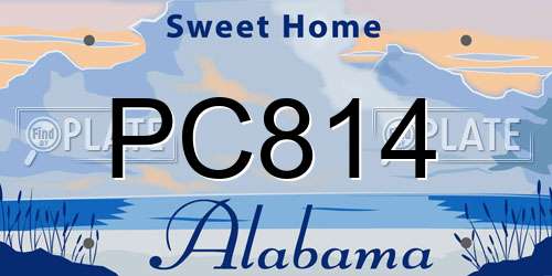 PC814 Alabama License Plate