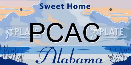 PCAC Alabama License Plate