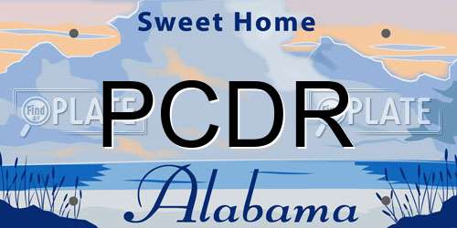 PCDR Alabama License Plate