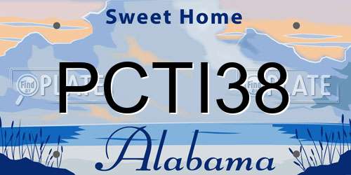 PCTI38 Alabama License Plate