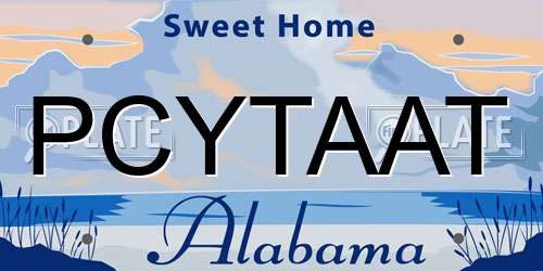 PCYTAAT Alabama License Plate