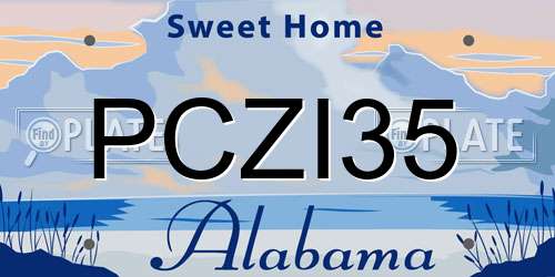 PCZI35 Alabama License Plate