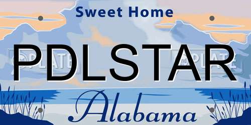 PDLSTAR Alabama License Plate