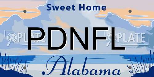 PDNFL Alabama License Plate