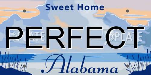 PERFECT Alabama License Plate