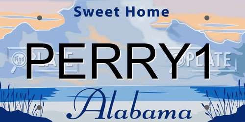 PERRY1 Alabama License Plate