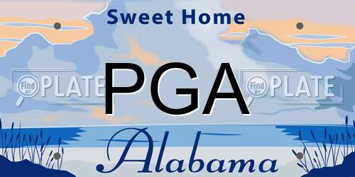 PGA Alabama License Plate