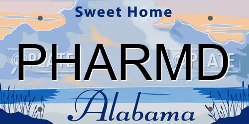 PHARMD Alabama License Plate