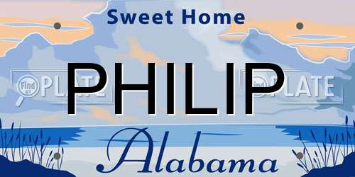 PHILIP Alabama License Plate