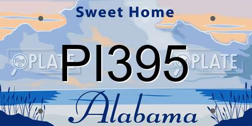 PI395 Alabama License Plate