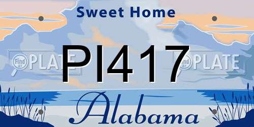 PI417 Alabama License Plate